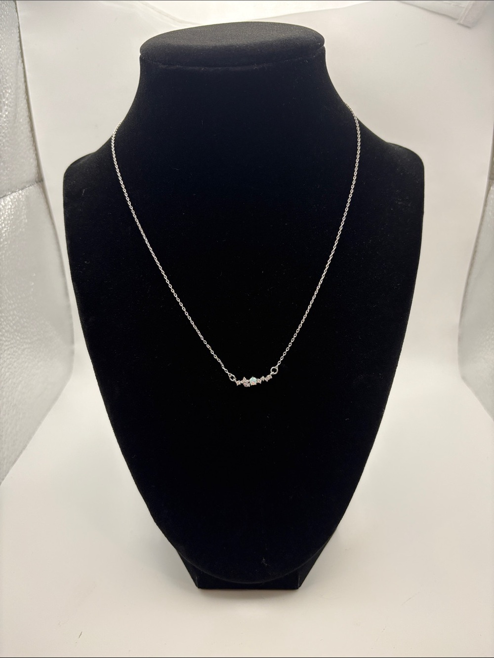 Ettika Sterling Silver Opal Necklace